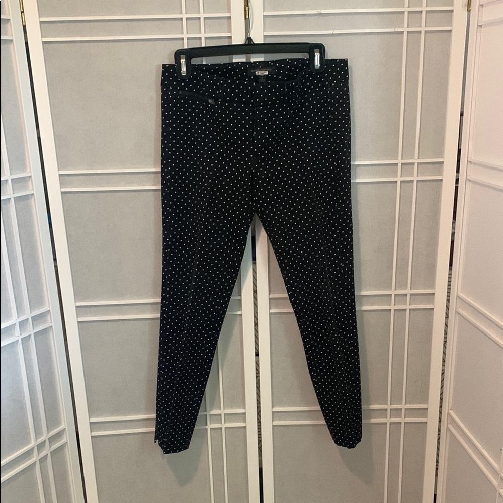 Banana Republic Sloan Slim AnkleBlack and White Polka Dot Trousers 4P